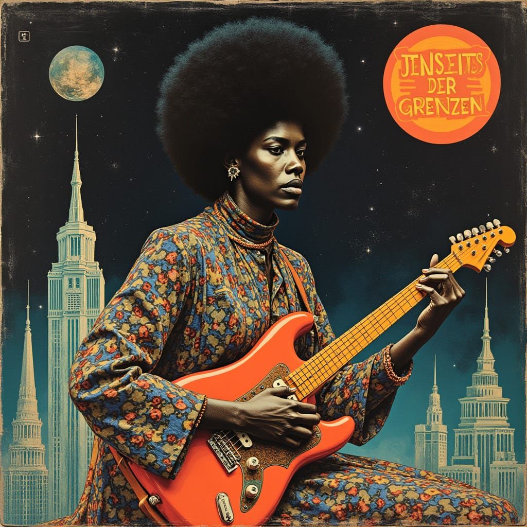 Psychedelic 70s Album Cover Art: Electric Afro