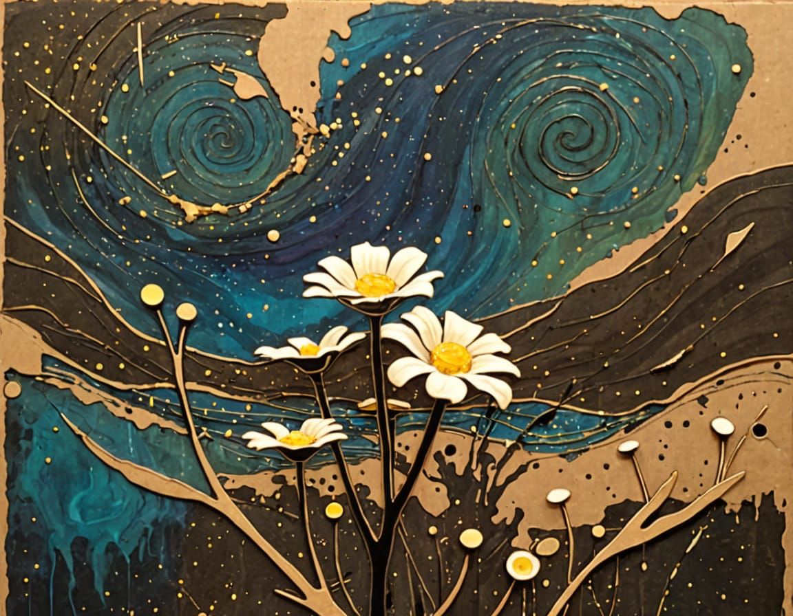 Cardboard Figure in Liminal Space: Neo-Expressionism