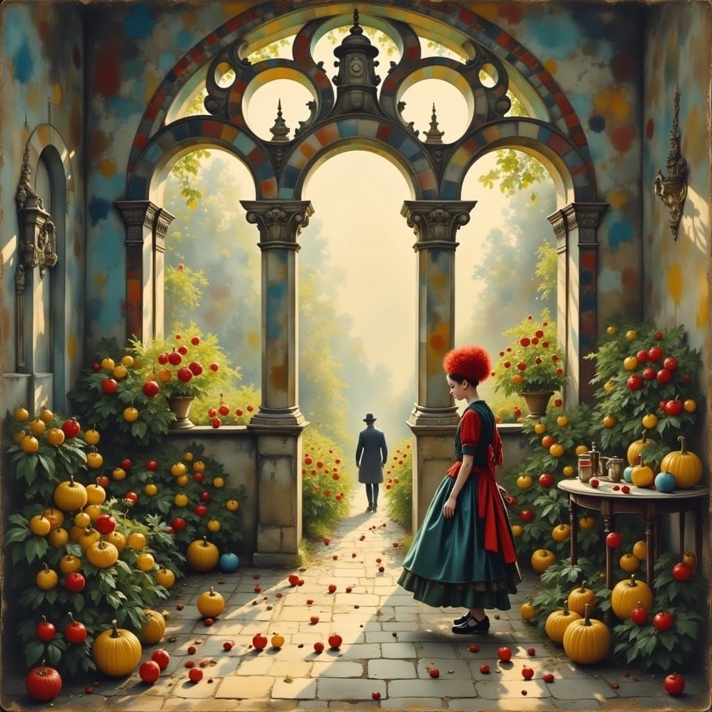 Surreal Carnival Clown Landscape