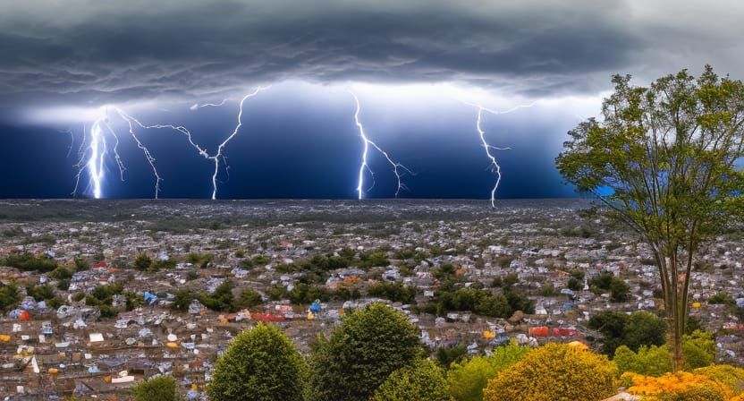 Sci-Fi Masquerade Party Interrupted by Thunderstorm