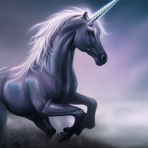 Majestic Mythical Unicorn in Detailed Fantasy Art