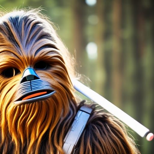 Chewbacca Smoking a Cigarette on Millennium Falcon