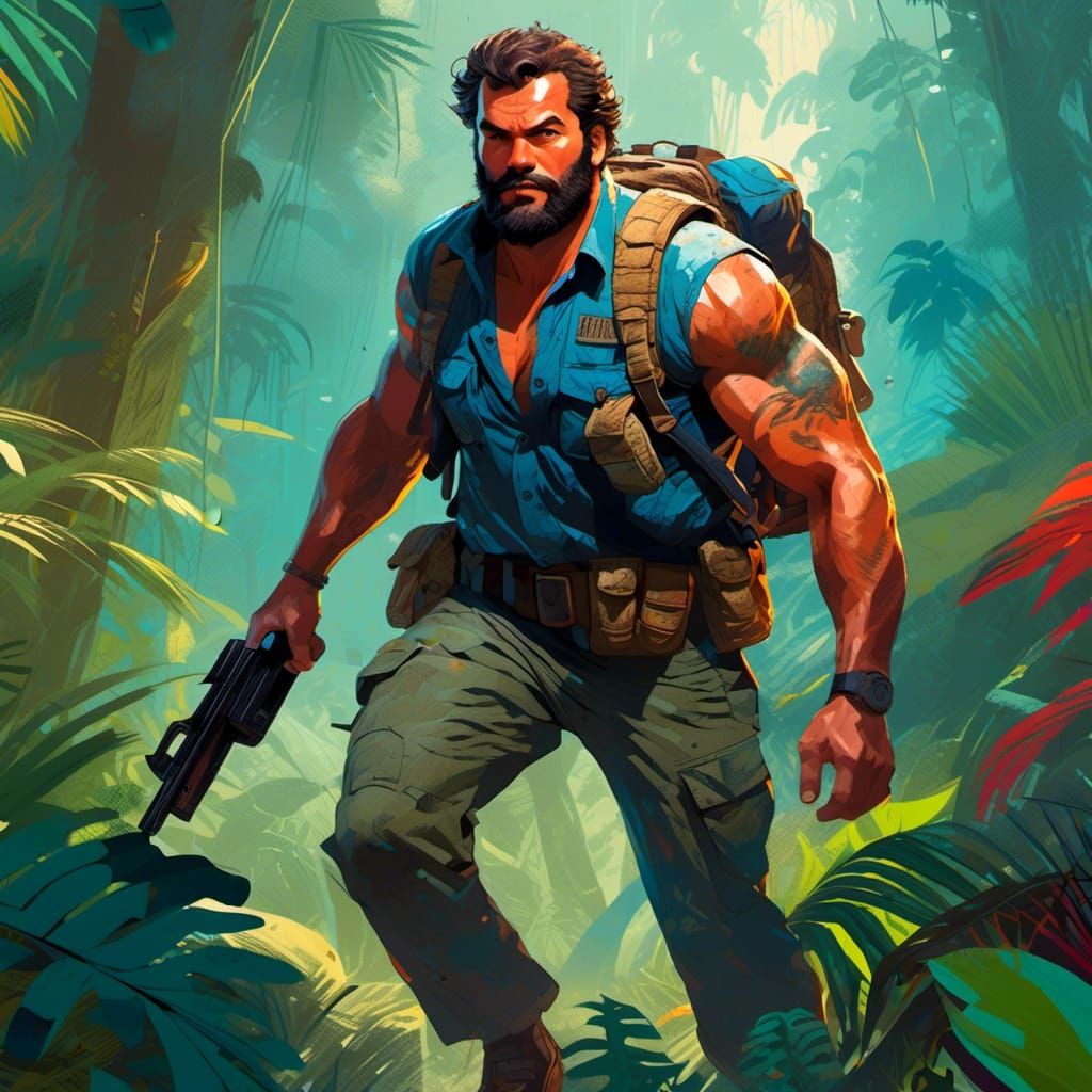 Jungle Trek: Vibrant Art by Android Jones
