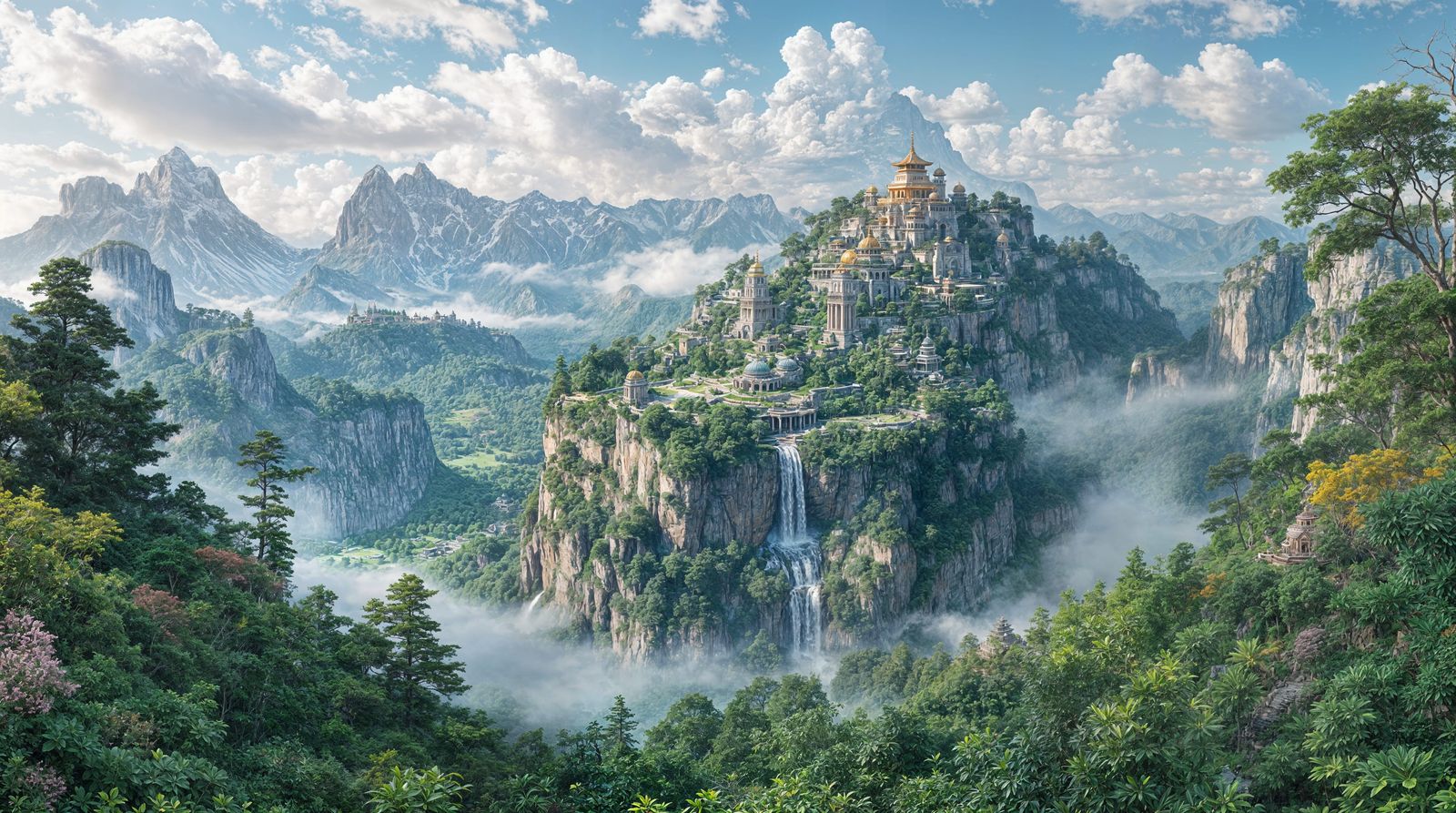 Temple of Five Elements on Mountain Top