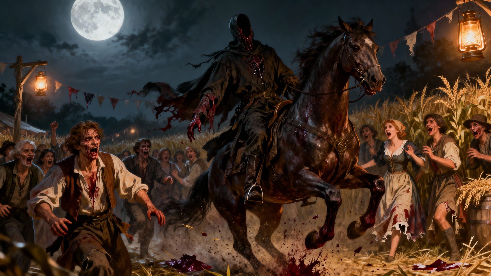 Headless Horseman Disrupts Harvest Festival in Dark Fantasy ...