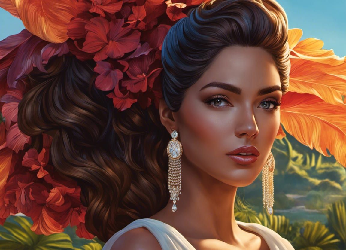 "Goddess of Crashing Ocean Waves and Sunsets"-C25b ....... G...