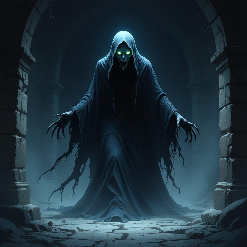 Terrifying Banshee Attacks in Dark Fantasy Game Art