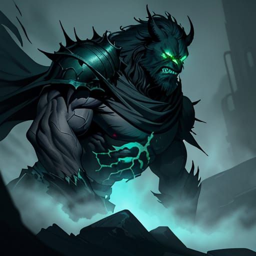 Dark Fantasy Monstrosity Radiates Power and Menace