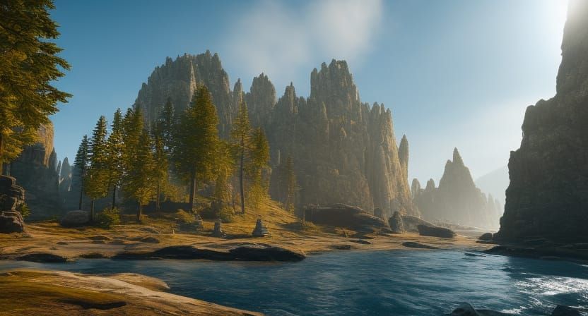 Ley Lines Around the World in Photorealistic Style