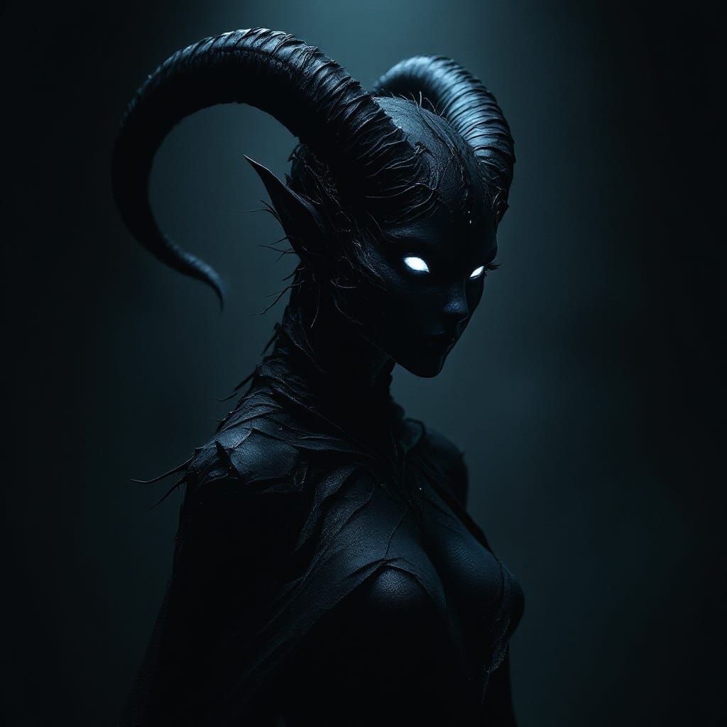 Dark Fantasy Female Demon Concept Art