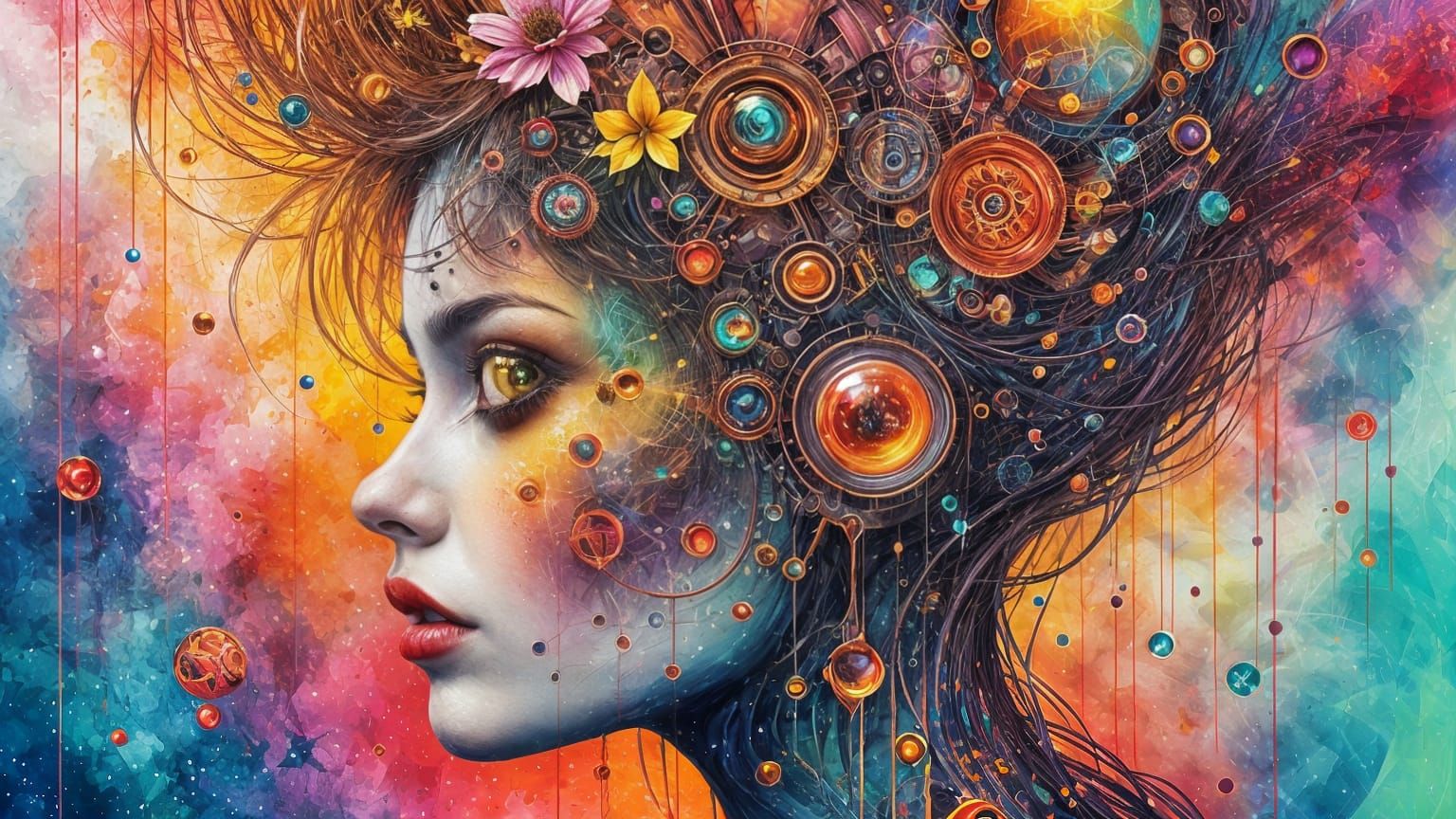 Cyborg Beauty in Infinite Linear Triangles