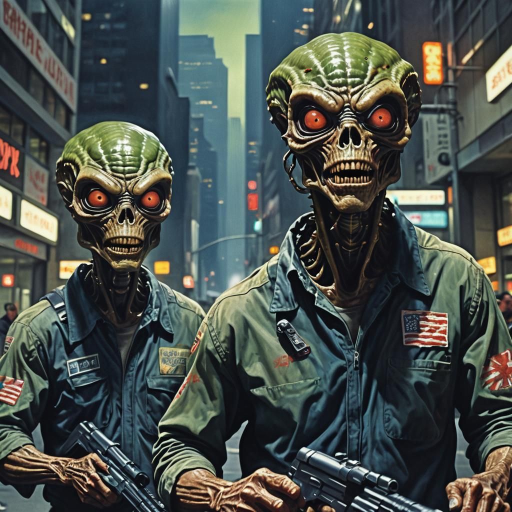 Aliens from They Live: Cinematic Film Still