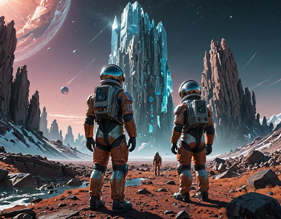 Astronauts Observe Crystal Formations on Alien World