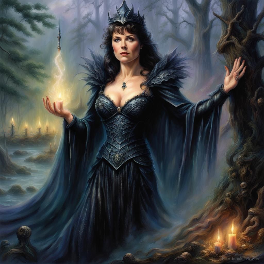 Dark Witch Queen: Ethereal Fantasy Art