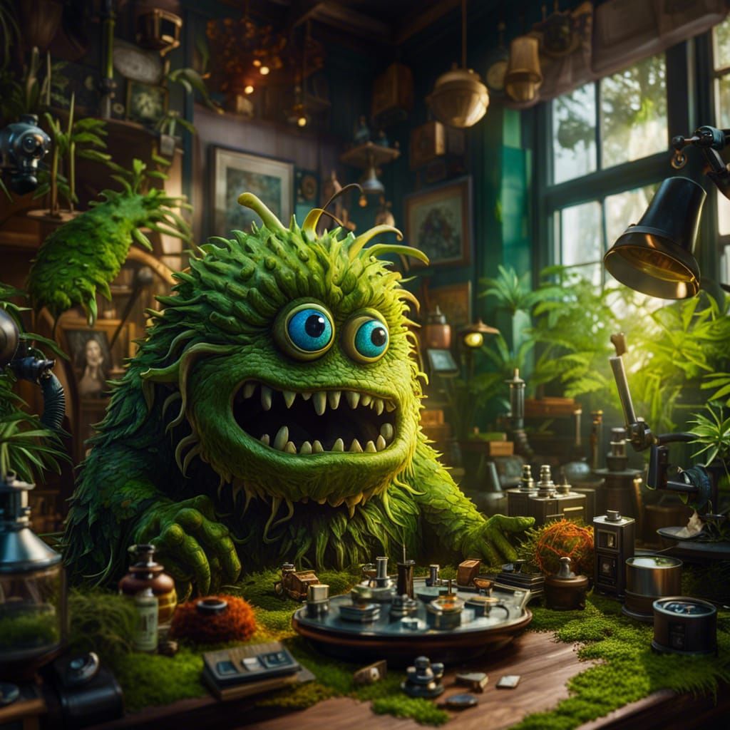 Mossy Monster in Botanist's Living Space