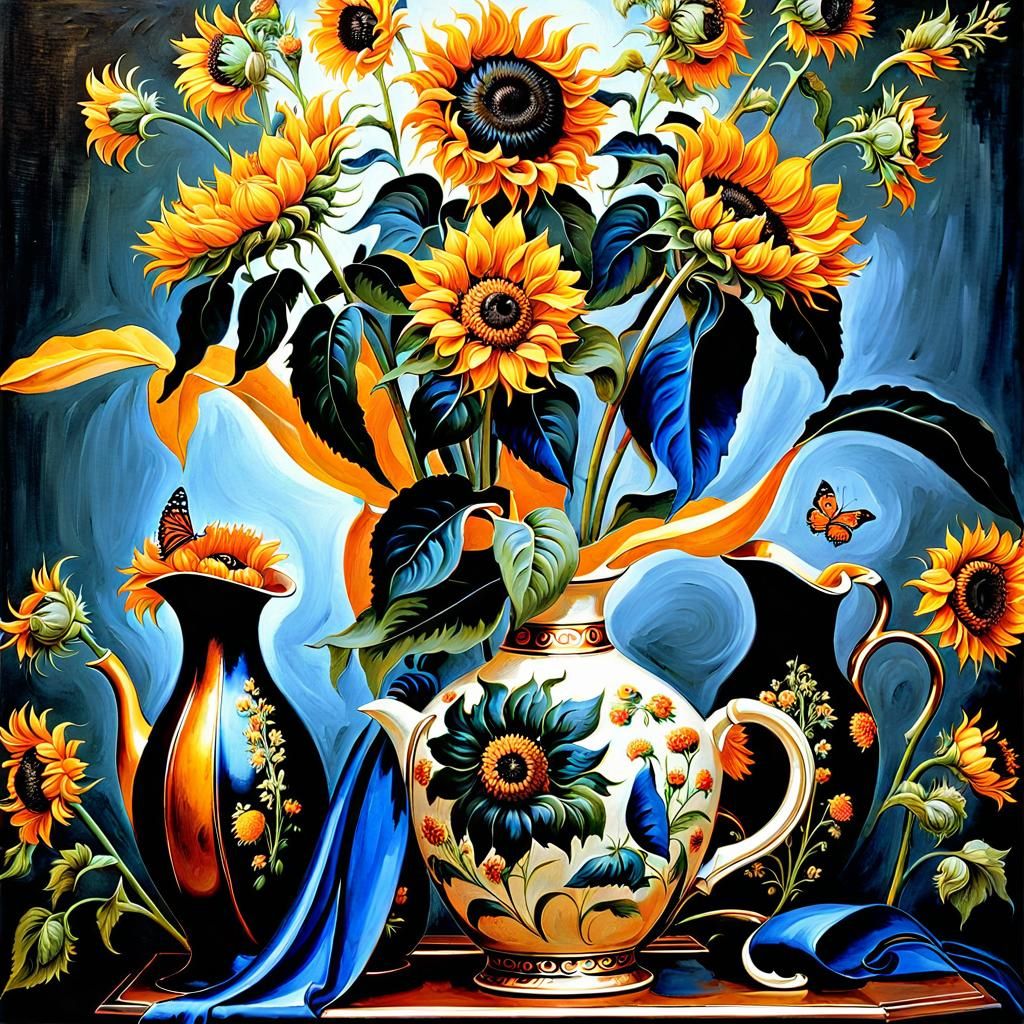 Sunflowers by Abraham Mignon, Floral Design