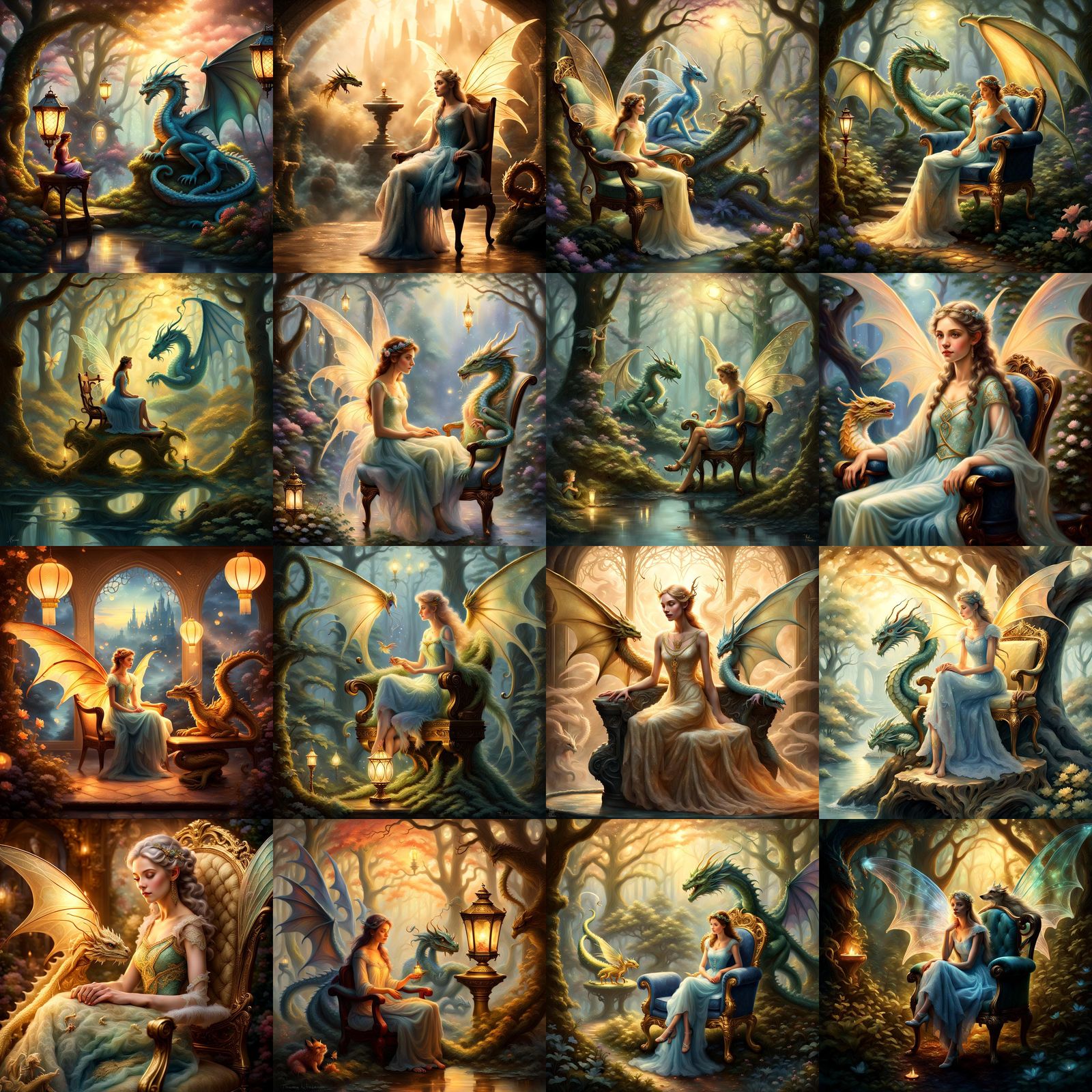 Fairy and Dragon in Ethereal Fantasy Style