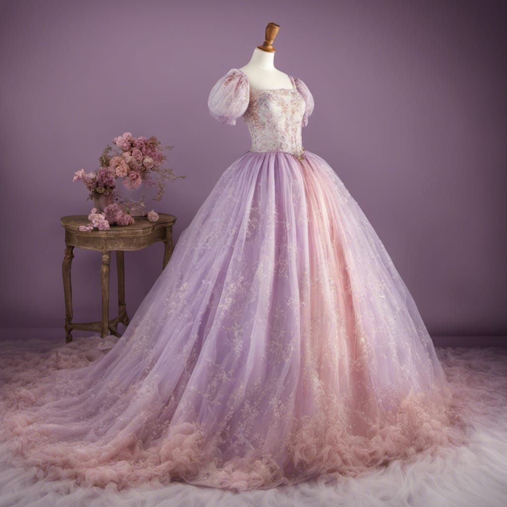 Rococo Princess Dress on Dress Form