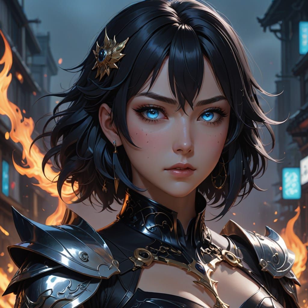 Elegant Dark Fantasy Anime Supervillain