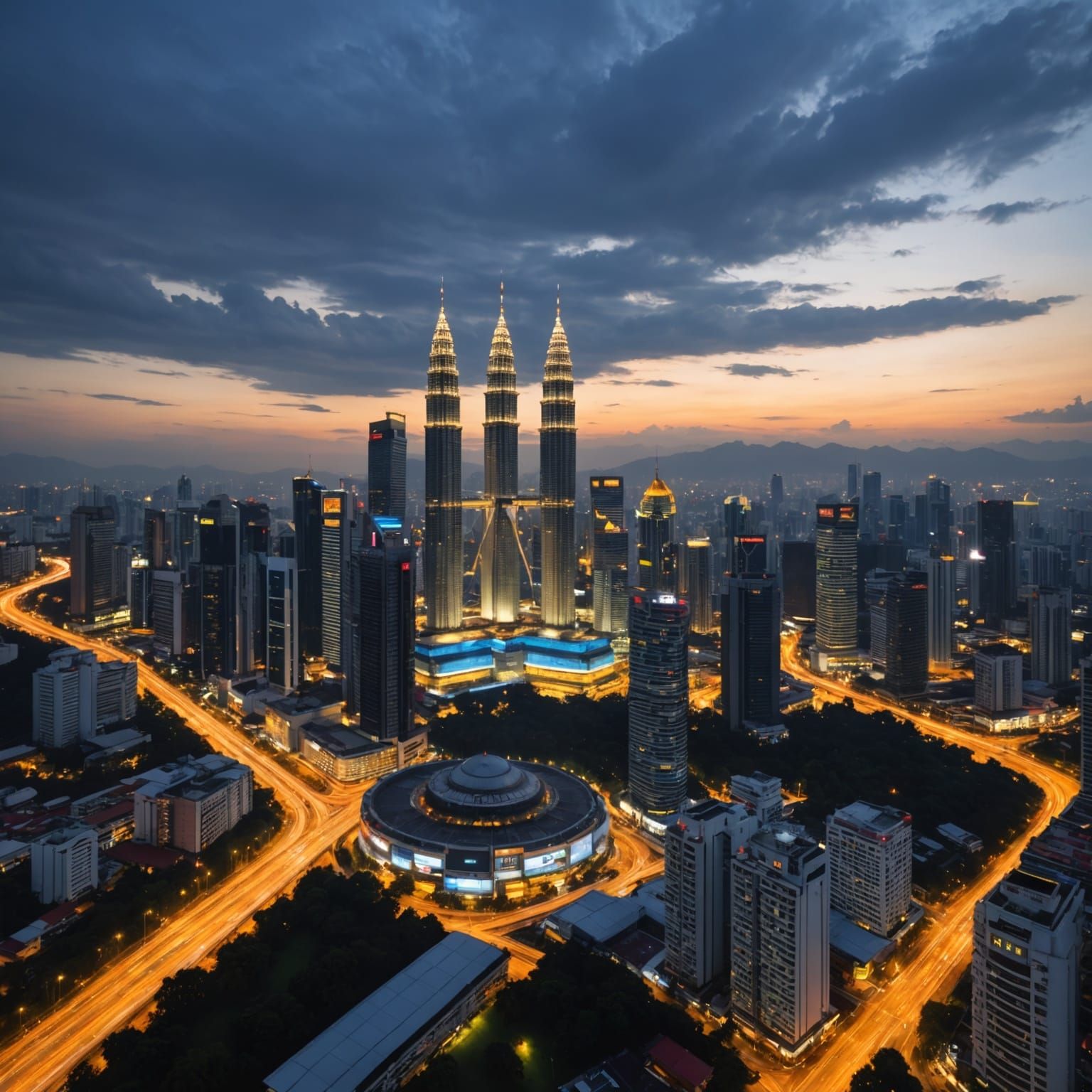Kuala Lumpur Skyline at Evening