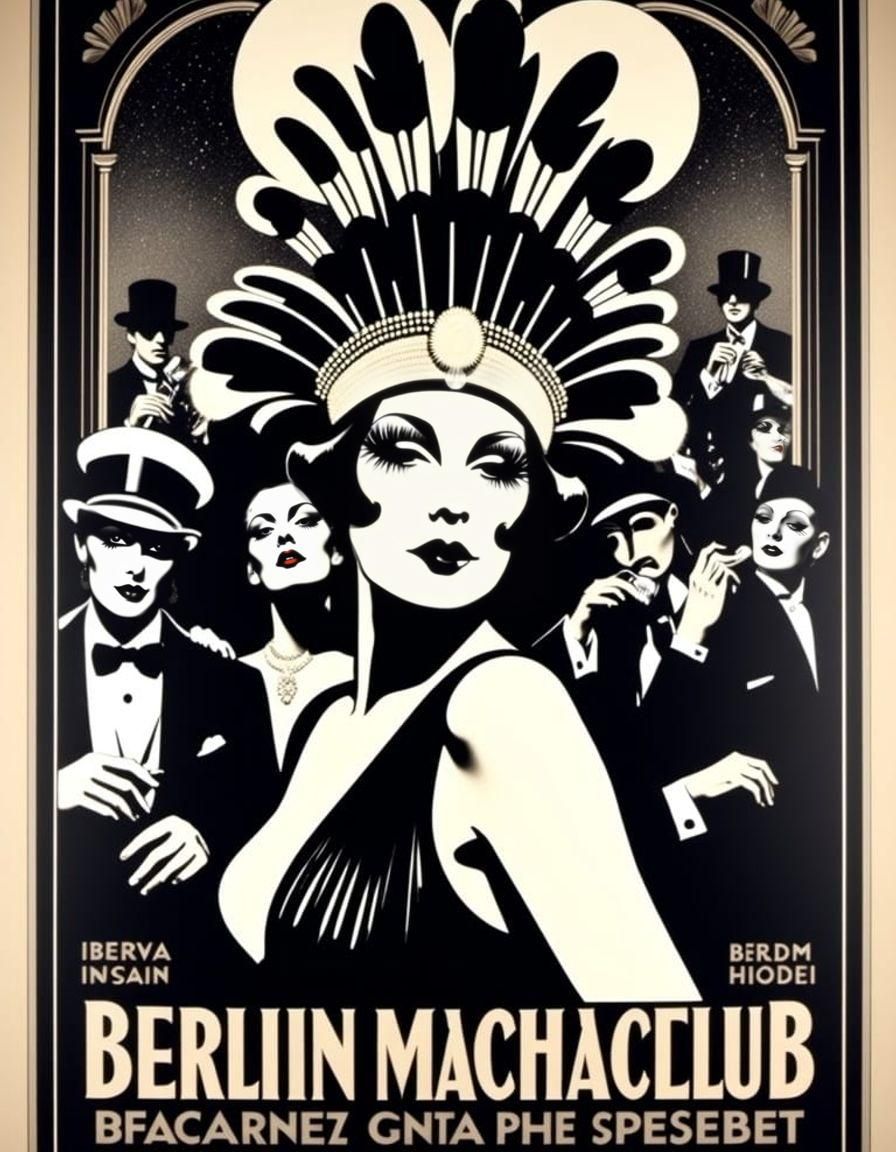 Weimar Republic Expressionism Cabaret Nightclub Poster