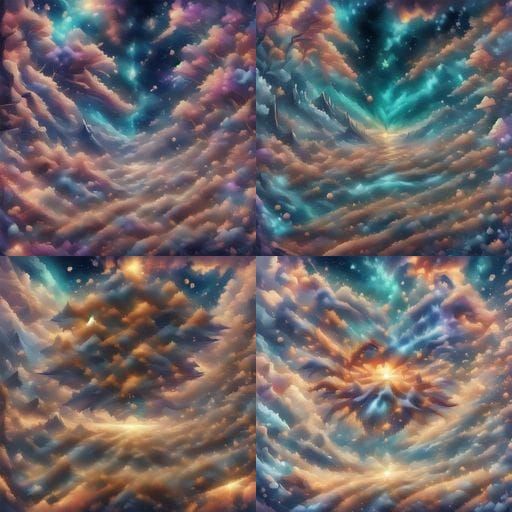 Enchanting Spirit World Landscape with Flowers