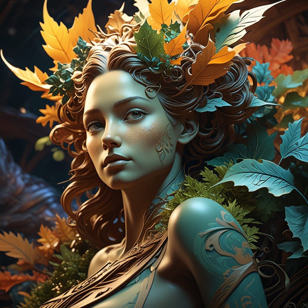 Ethereal Wood Elemental with Intense Gaze