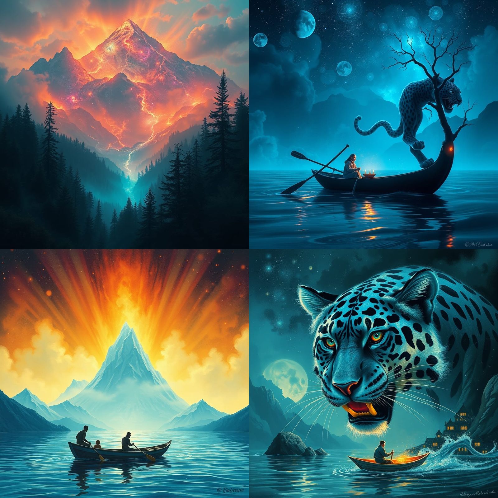 Surreal Sky Panther: A Shamanic Vision of Time