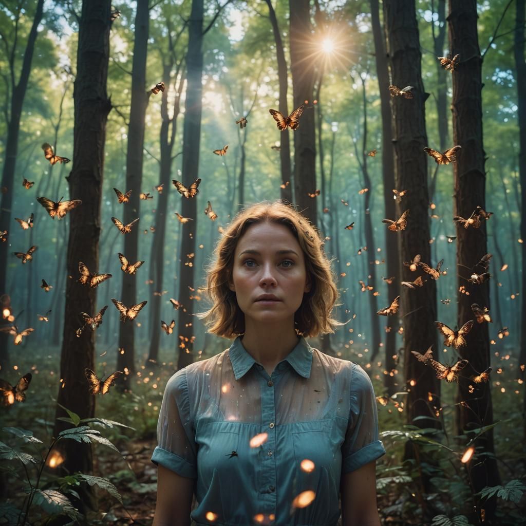 Surreal Woods with Giant Bugs in Dreamscape Photography