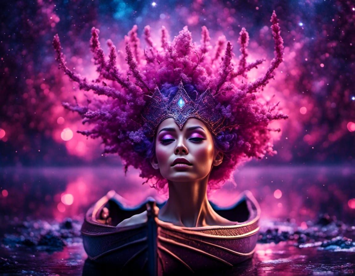 Nebula Double Exposure: Groot, Fairy, and Demoness
