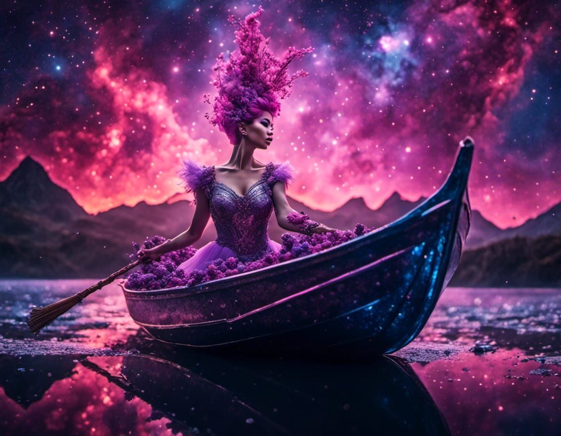 Surreal Double Exposure: Nebula, Groot, Fairy, Demoness