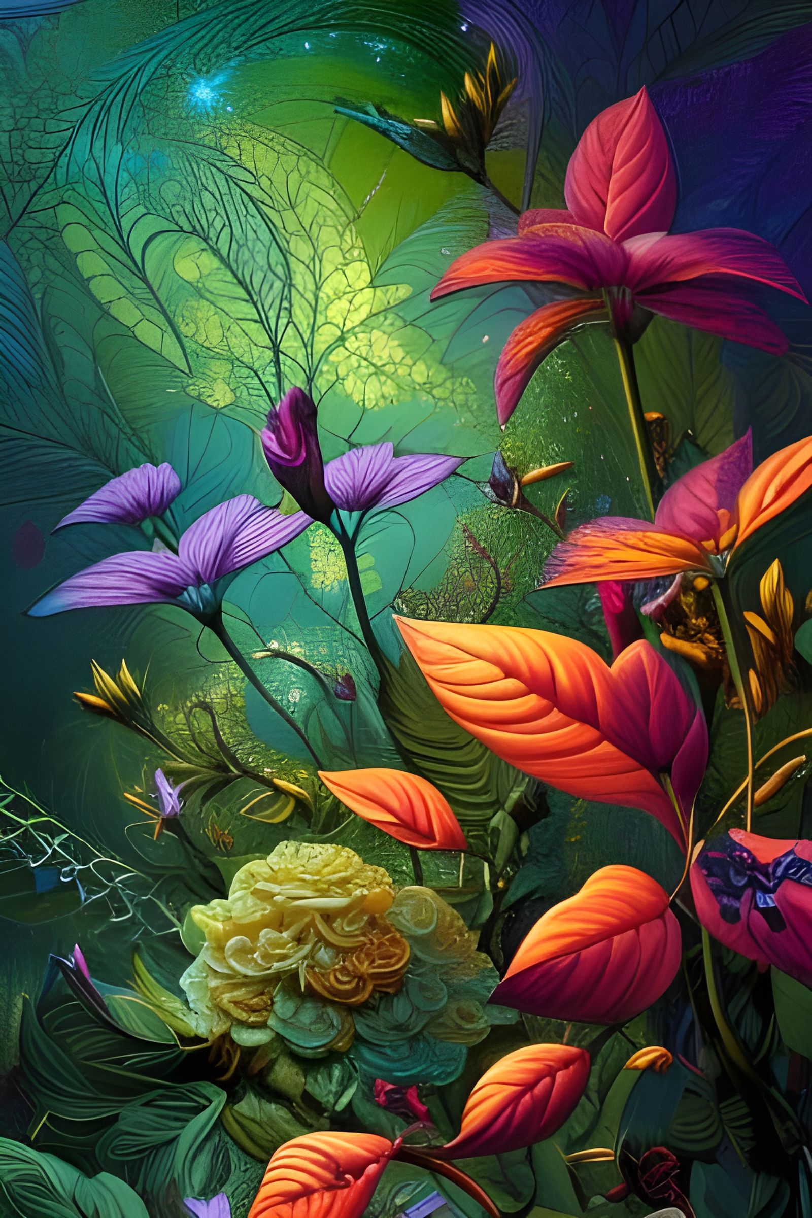 Flowers at night