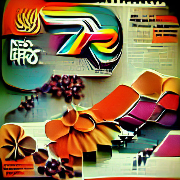 Colorful Retro Design in 1970s Style