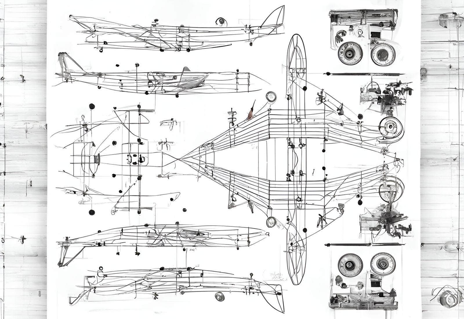 Steampunk Music Machine Graphic Score in Dieselpunk Style