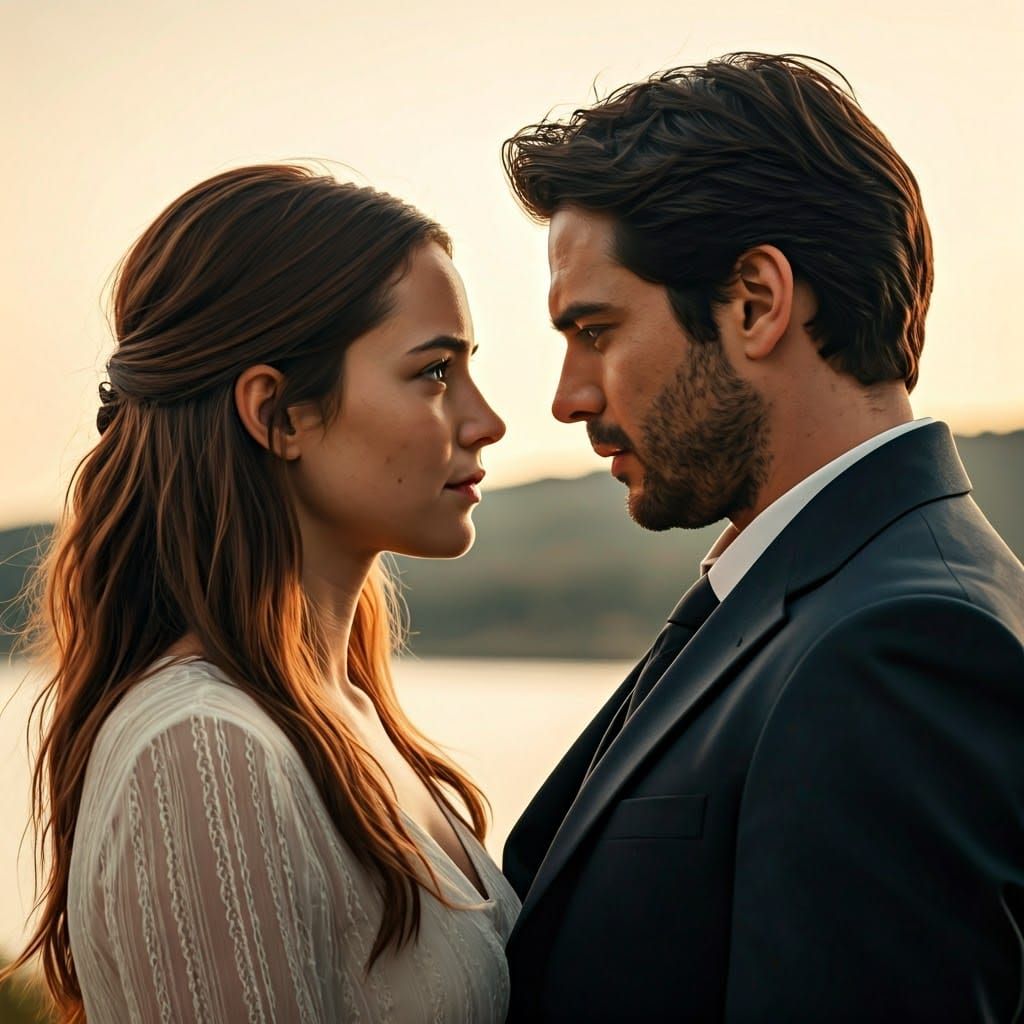 Eternal Lovers in Golden Light: A Cinematic Portrait