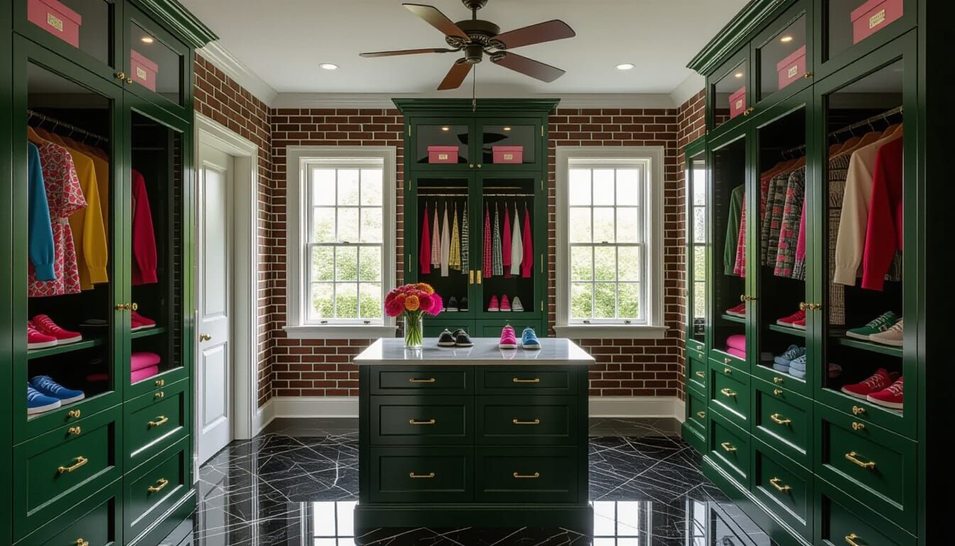 Victorian Walk-In Closet with Secret Door