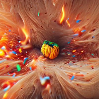 Exploding Candy Pumpkin in 8K Resolution