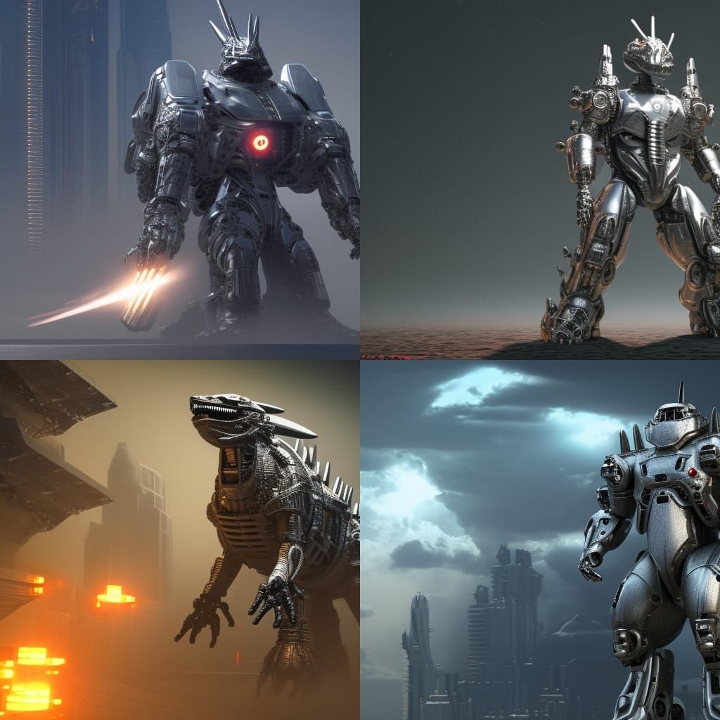 Epic Mechagodzilla Rendered in Cinema 4D