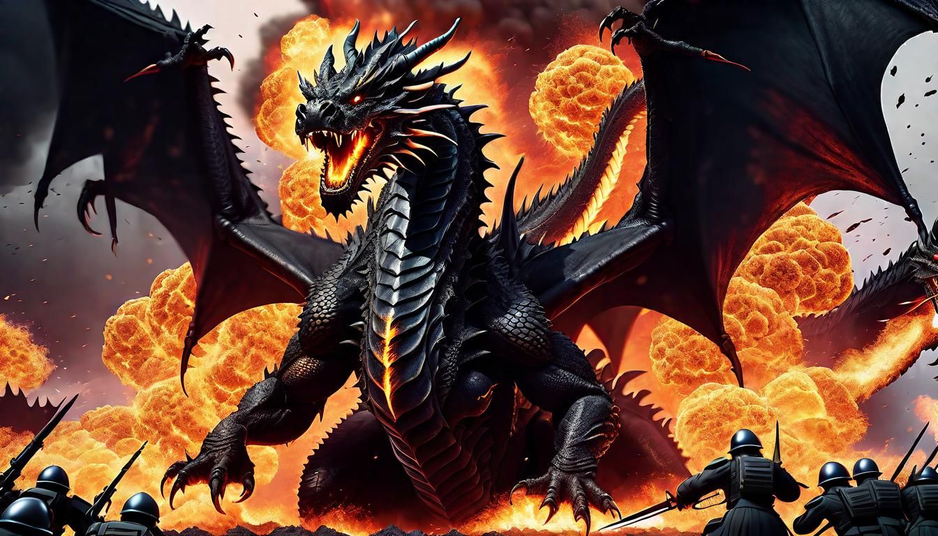 Black Dragon Engages Army in Epic CGI Battle
