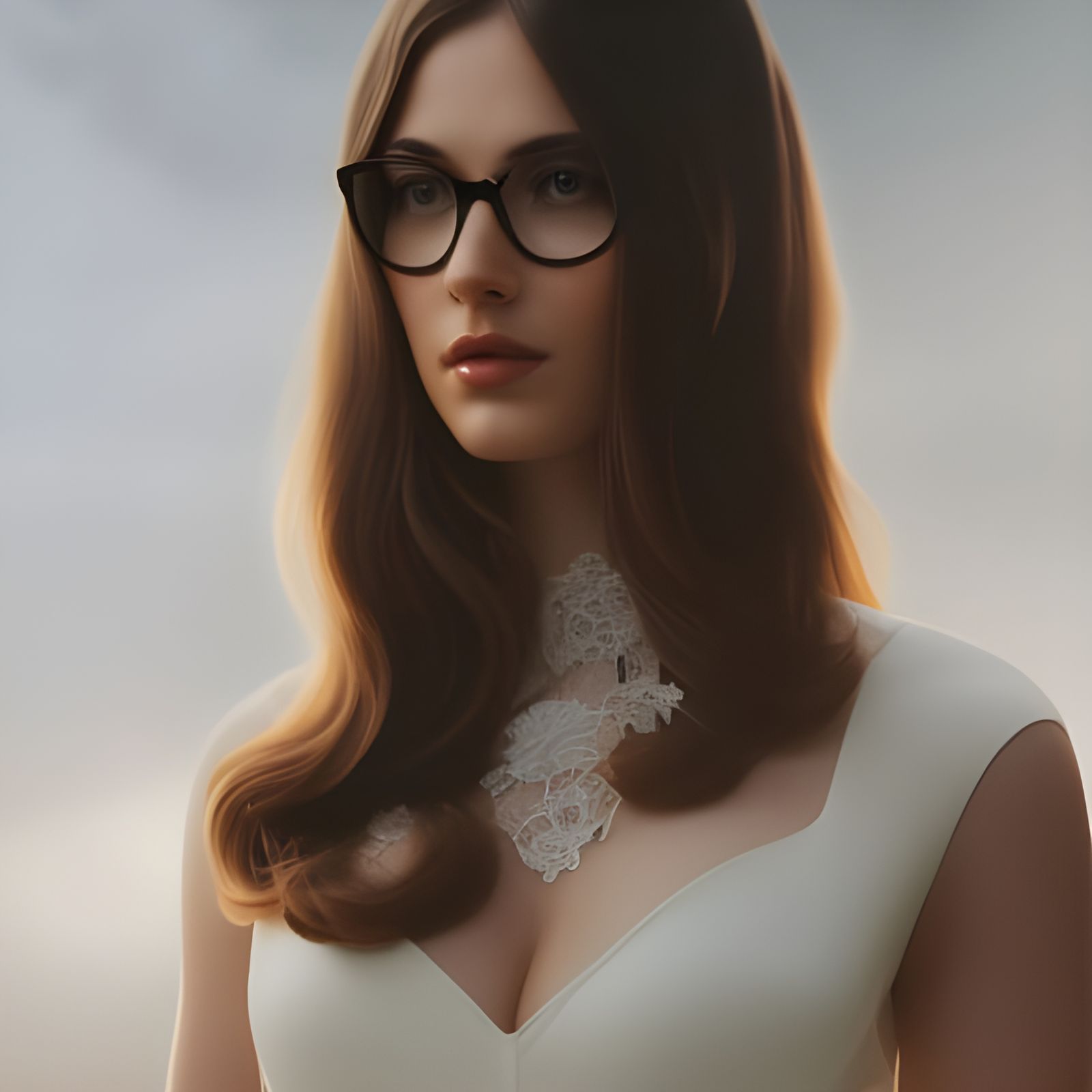 German Student Portrait in Hyperdetailed Style