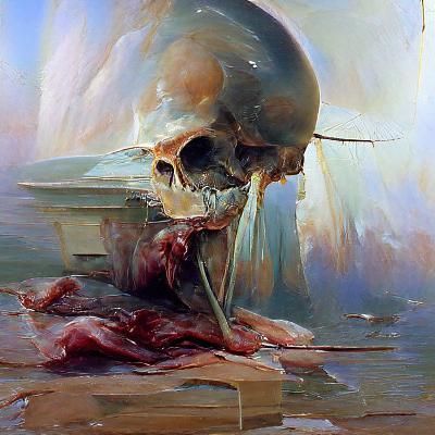 Death in Oil Painting Style