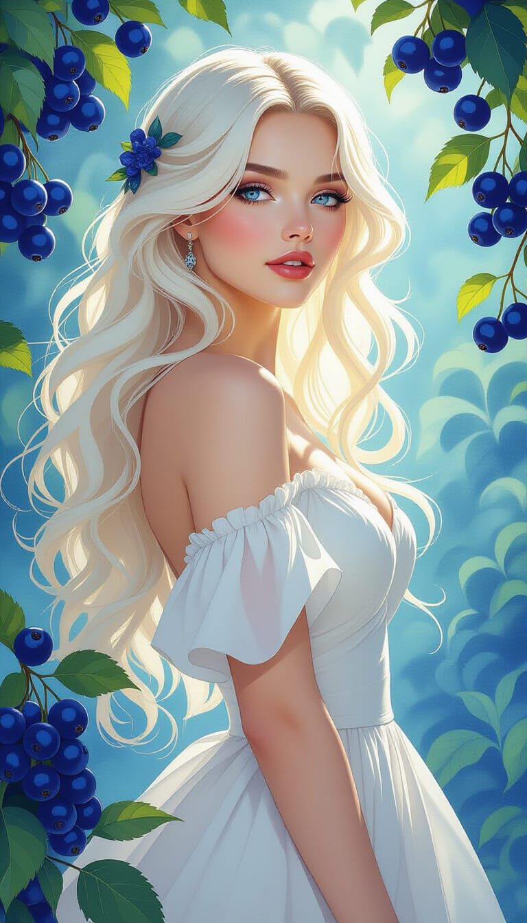 Ethereal Beauty on Dreamlike Blueberry Hill