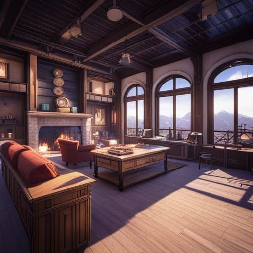 Engineering Convention at Mountain Resort in 3D Rendering