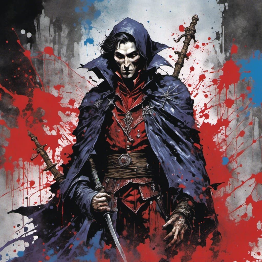 Curse of Strahd in Splatter Graffiti Style