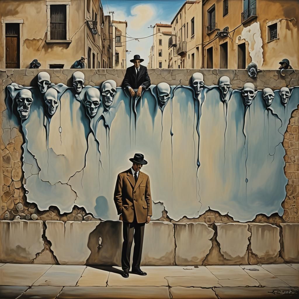 Surrealist Scene Inspired by Salvador Dali