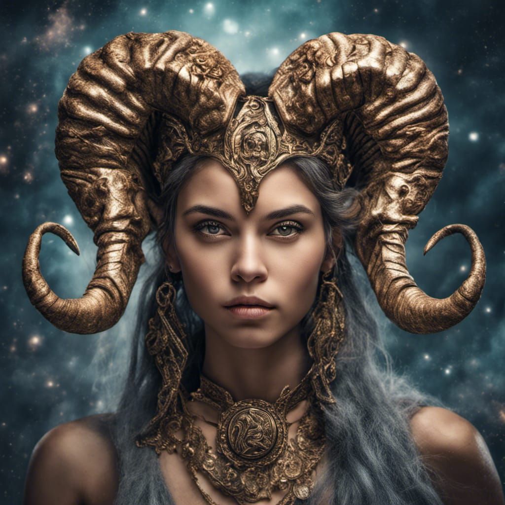 Capricorn Zodiac Sign as Beautiful Woman