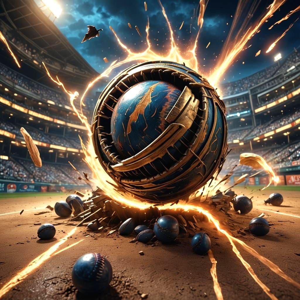 Cricket Actions in Detailed Matte Painting