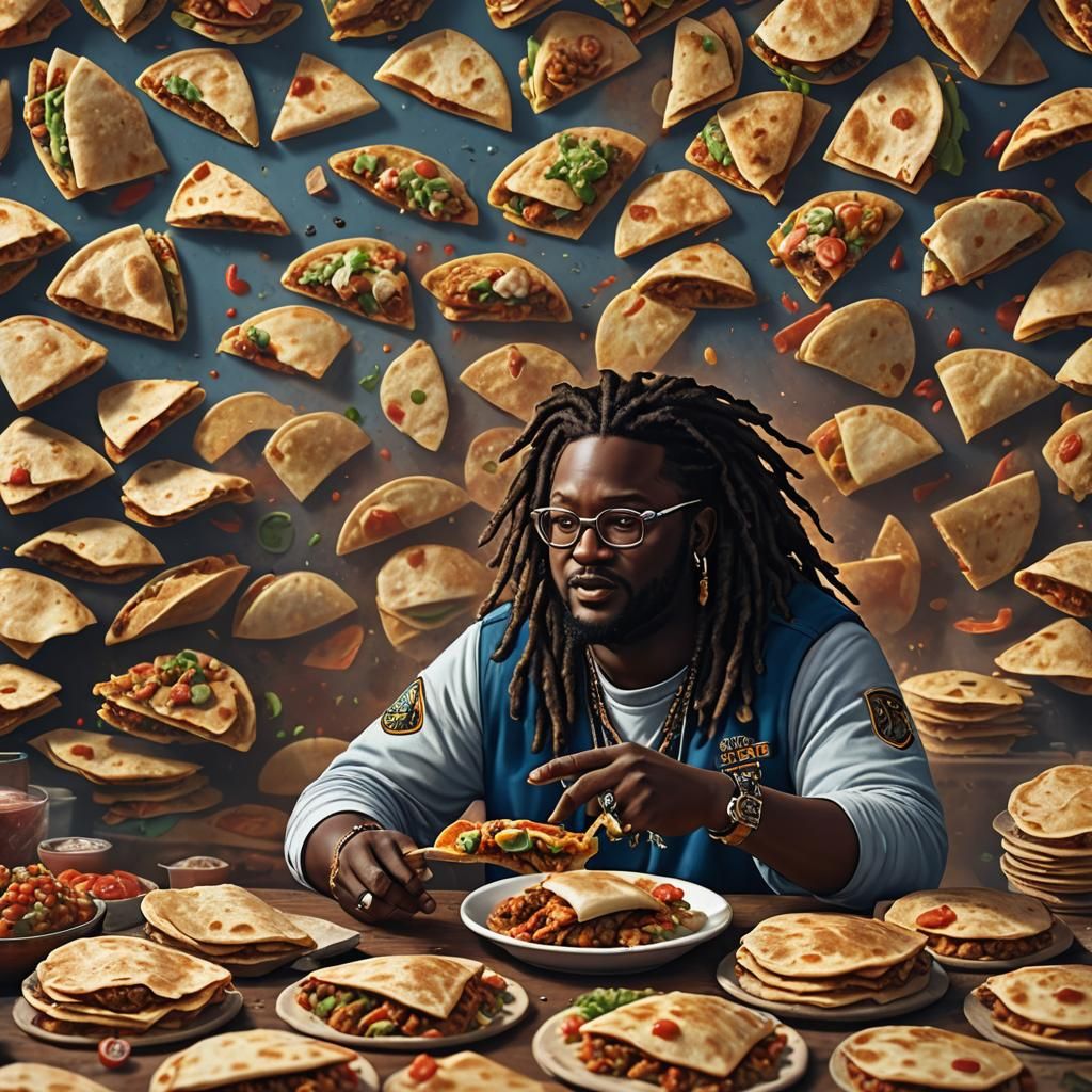 T-Pain's Quesadilla Feast: Detailed Matte Painting