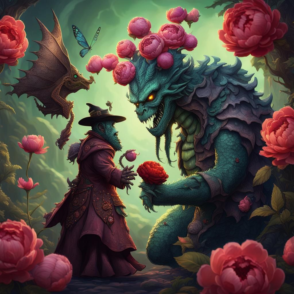 Dr. Ogie Boogie and Peony Valentines Art