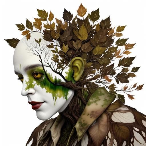 Root Creature Double Exposure with Cityscape